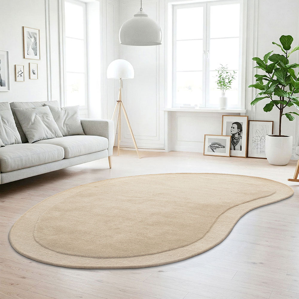 Thalia Beige Wool Rug