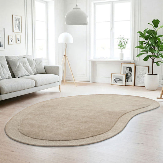 Thalia Latte Beige Wool Rug
