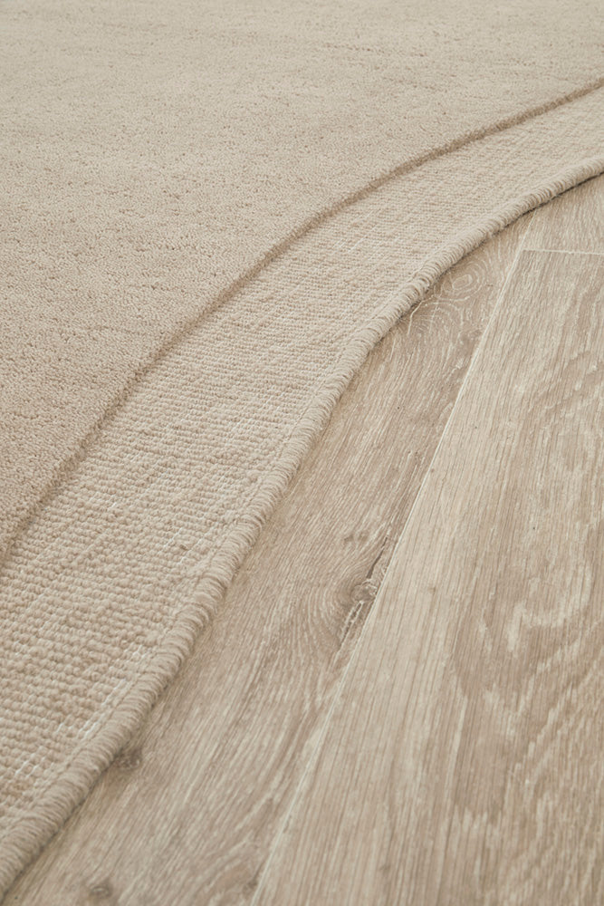 Thalia Latte Beige Wool Rug