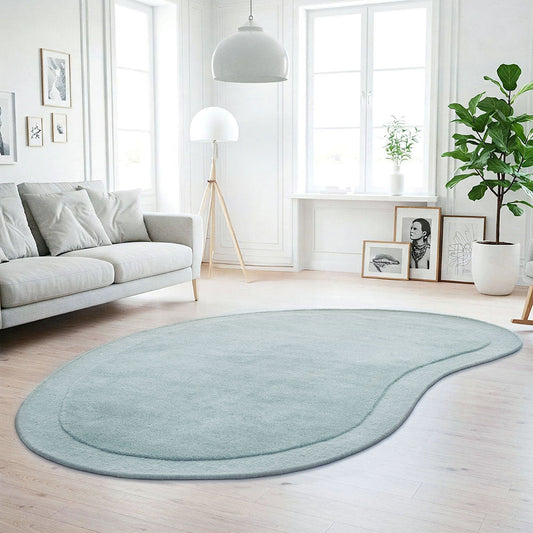 Thalia Sky Blue Wool Rug