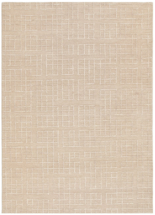 Alure Modern Beige Wool Rug — wool rug, natural texture, Haus & Harbour