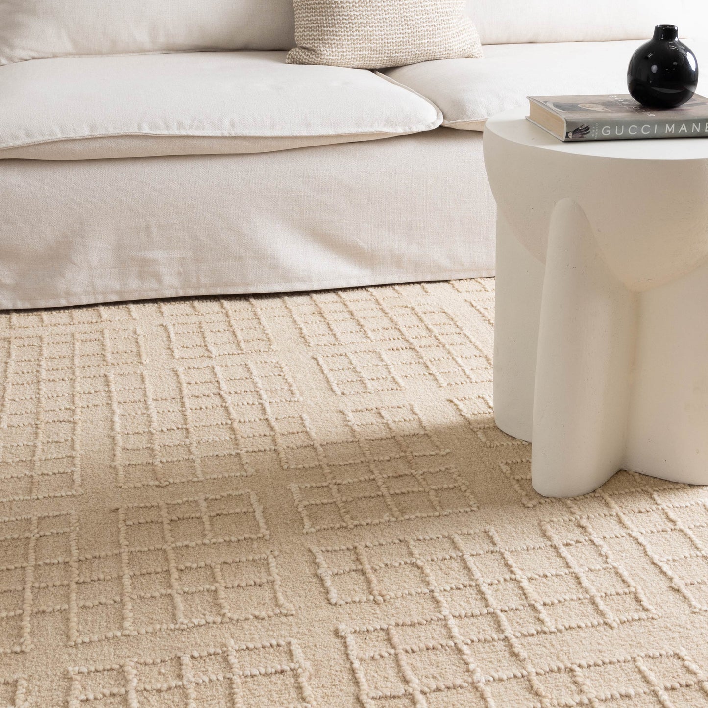 Alure Modern Beige Wool Rug