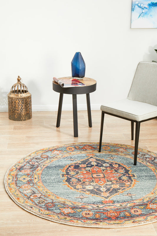 Cantera Clay Multicolor Round Rug