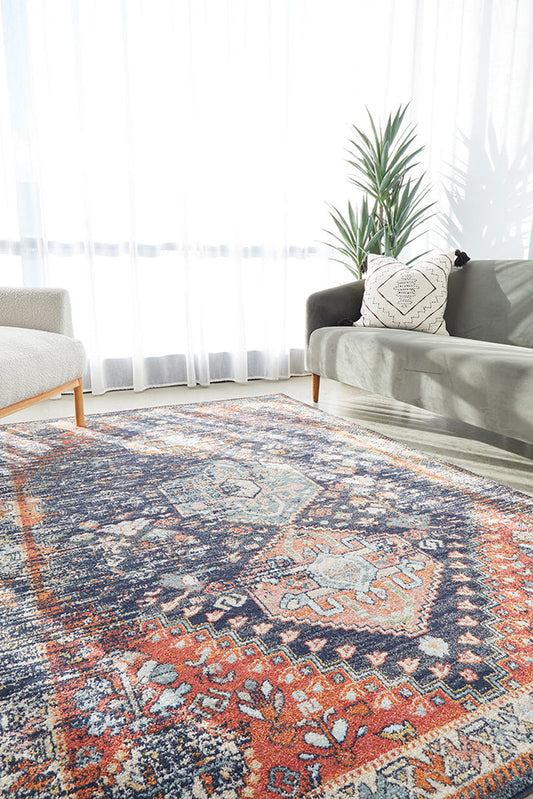 Cantera Navy Multicolor Rug