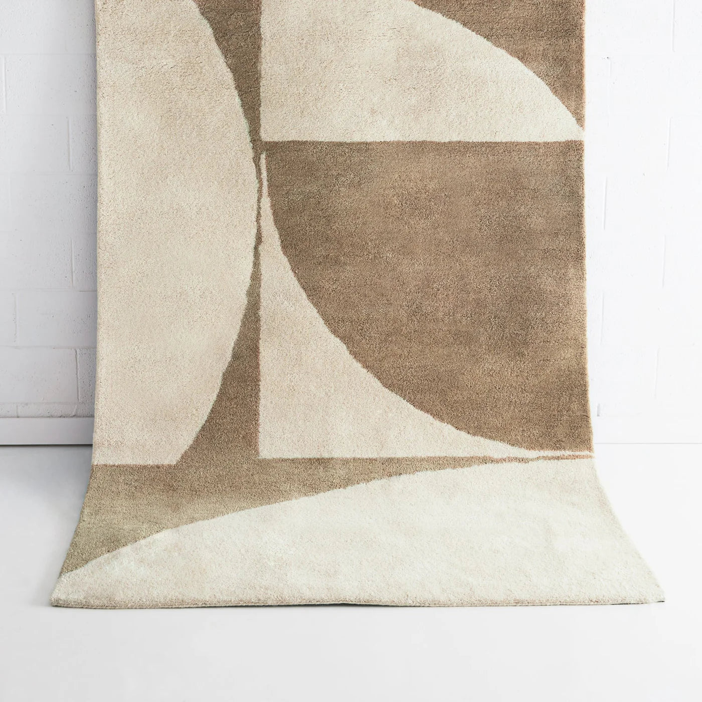 Torra Ivory Brown Wool Rug