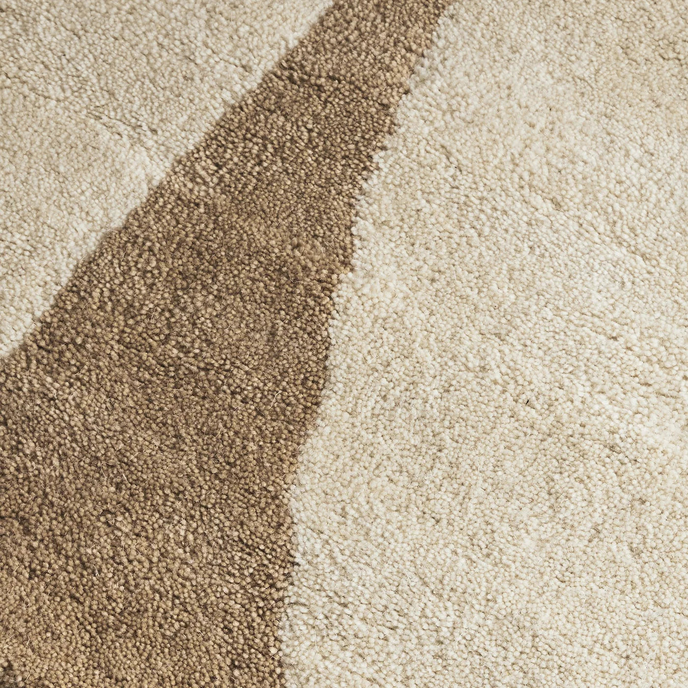 Torra Ivory Brown Wool Rug
