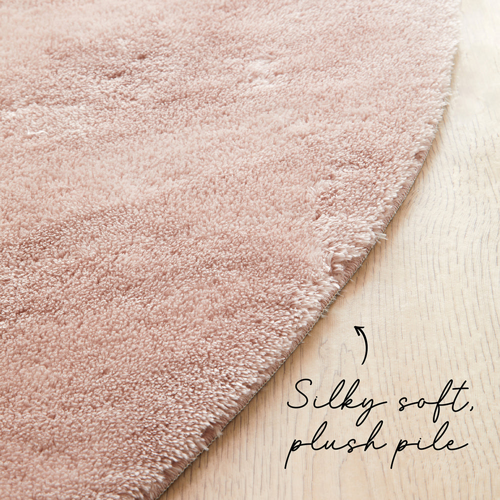Confetta Rose Pink Washable Rug