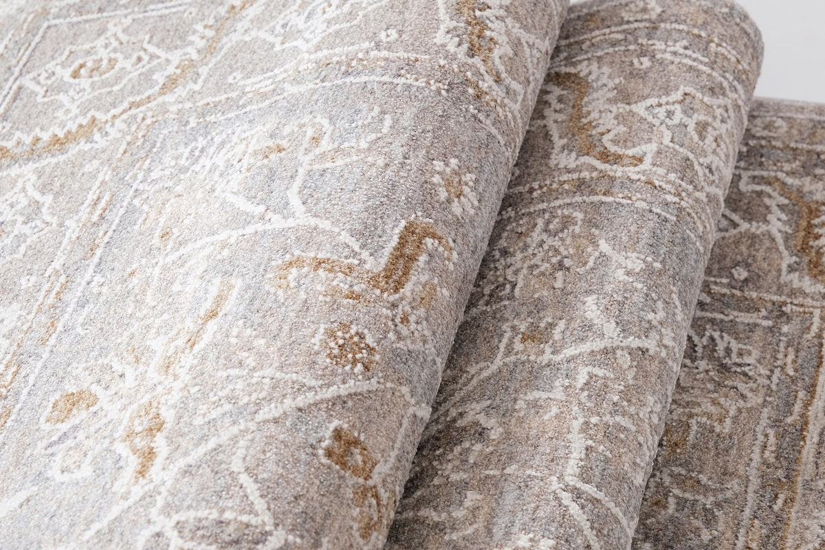 Luxor Beige Blue Transitional Rug