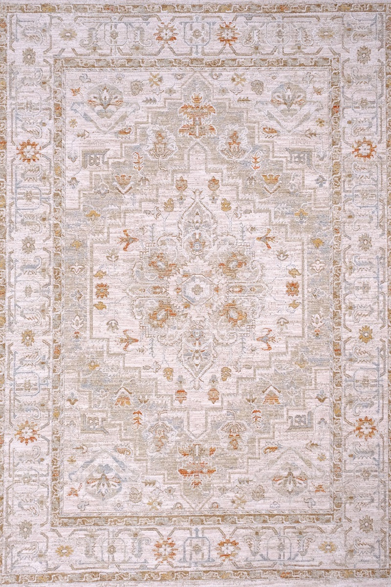 Luxor Beige Brown Traditional Rug
