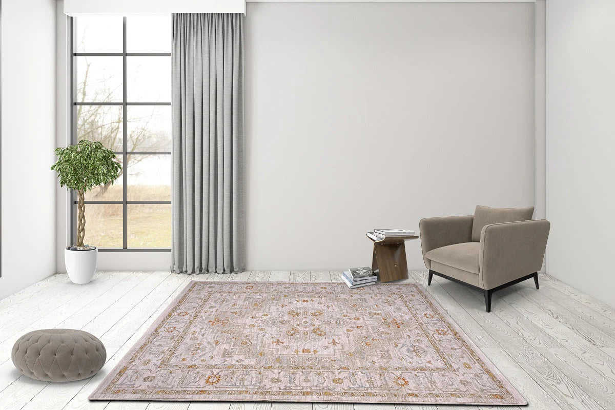 Luxor Beige Brown Traditional Rug