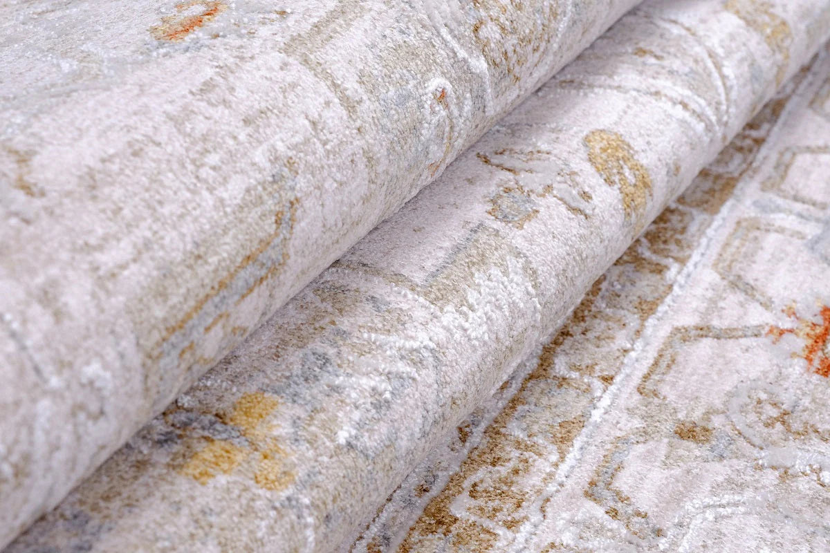 Luxor Beige Brown Traditional Rug