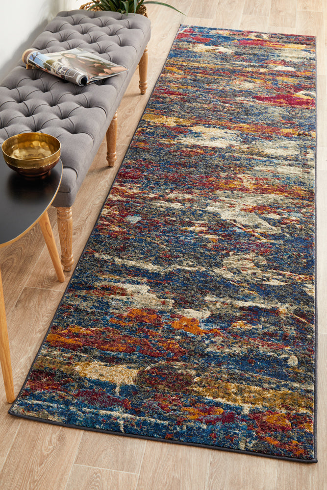 Nocturne Midnight Multicolor Runner Rug