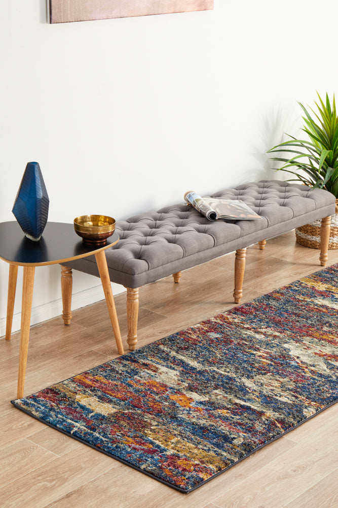 Nocturne Midnight Multicolor Runner Rug