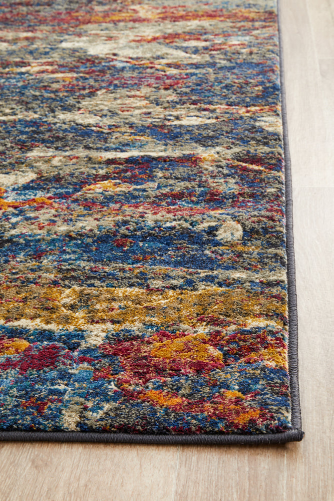 Nocturne Midnight Multicolor Runner Rug
