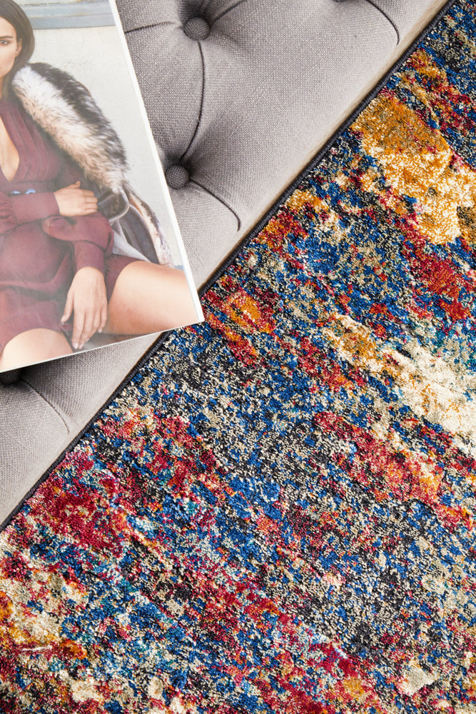 Nocturne Midnight Multicolor Runner Rug