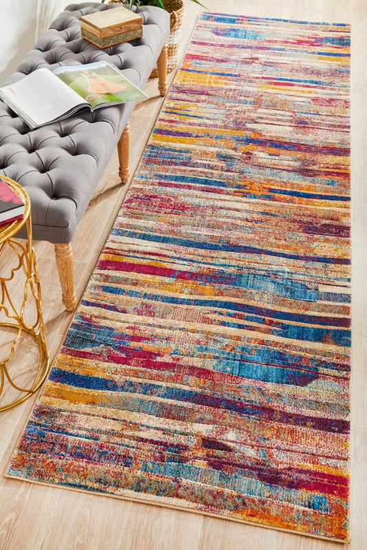 Nocturne Natural Multicolor Runner Rug