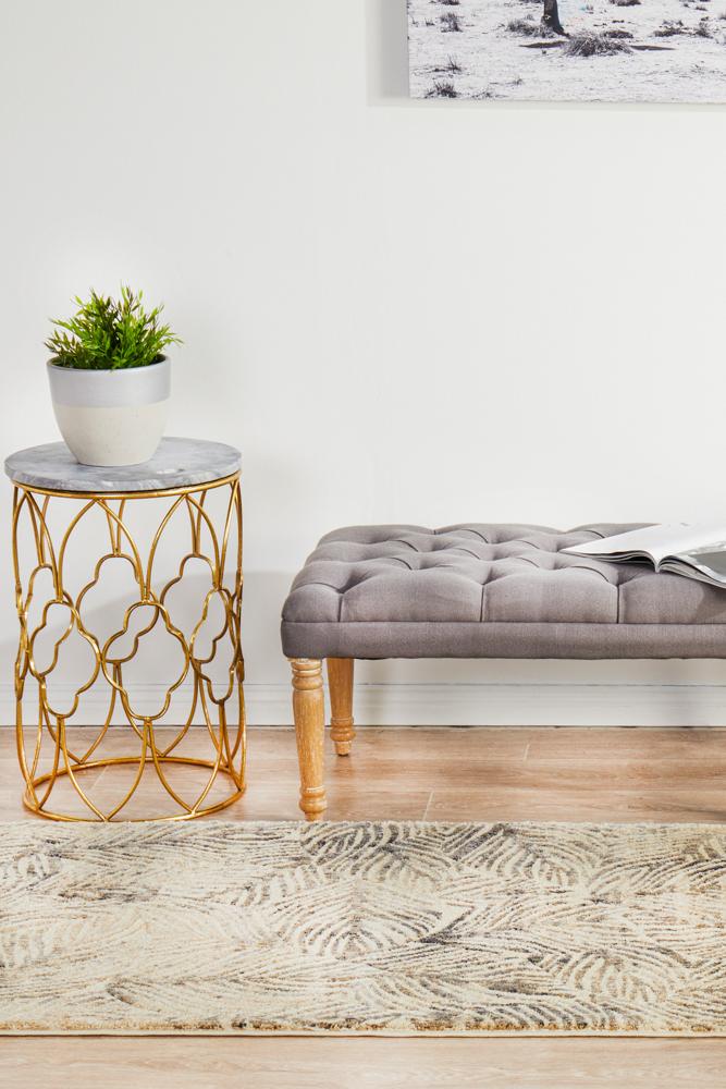 Nocturne Graphite Beige Runner Rug