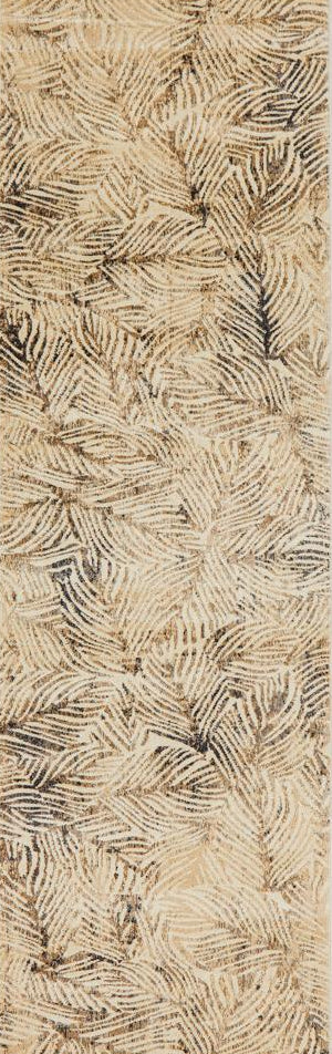 Nocturne Graphite Beige Runner Rug