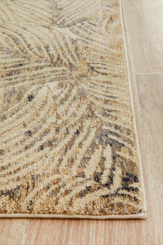 Nocturne Graphite Beige Runner Rug