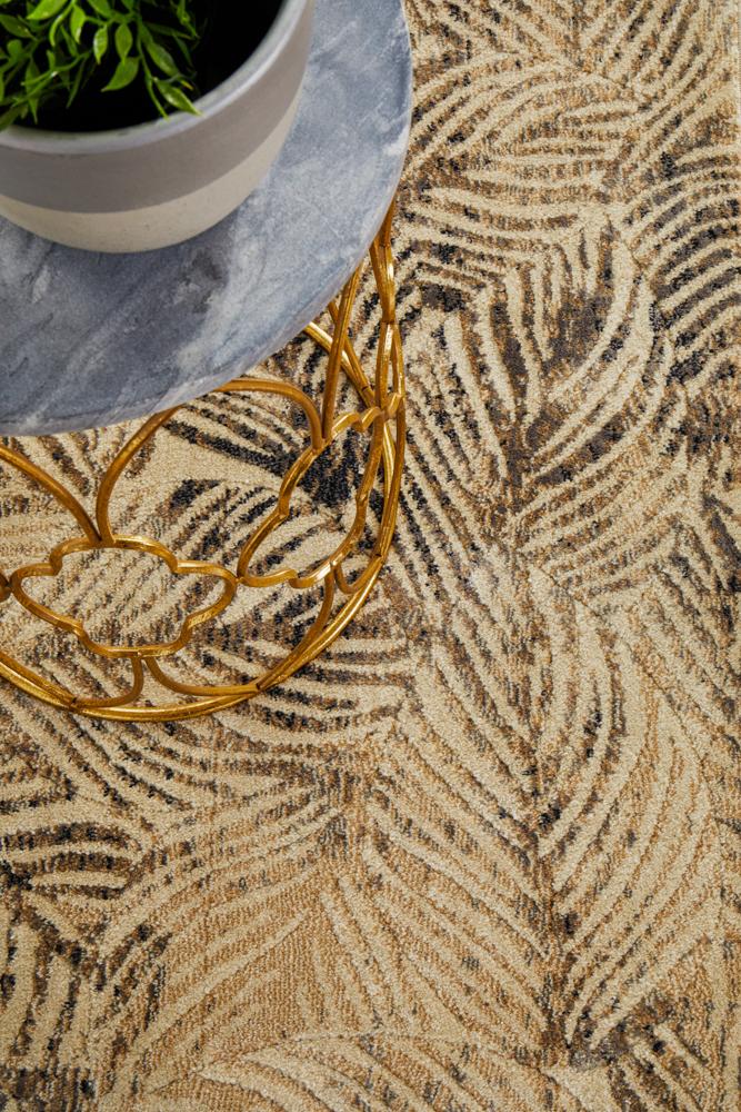 Nocturne Graphite Beige Runner Rug