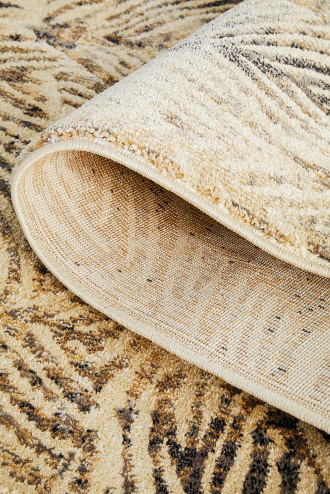 Nocturne Graphite Beige Runner Rug