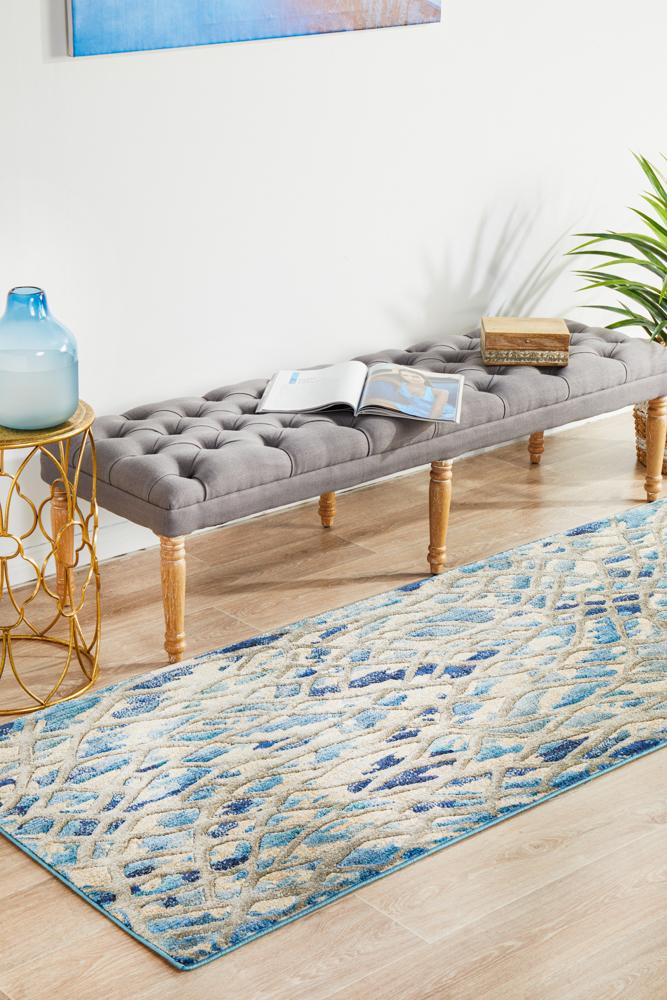 Nocturne Blue Runner Rug