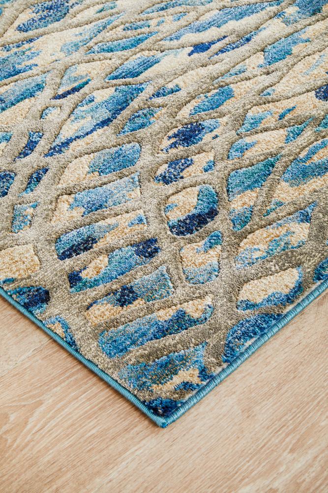 Nocturne Blue Runner Rug