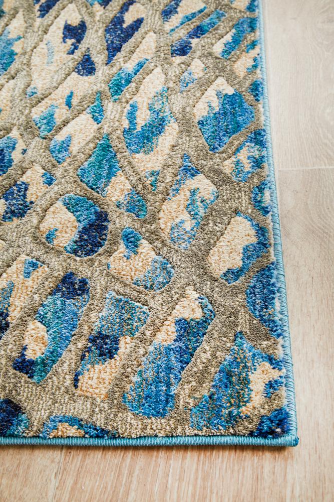 Nocturne Blue Runner Rug