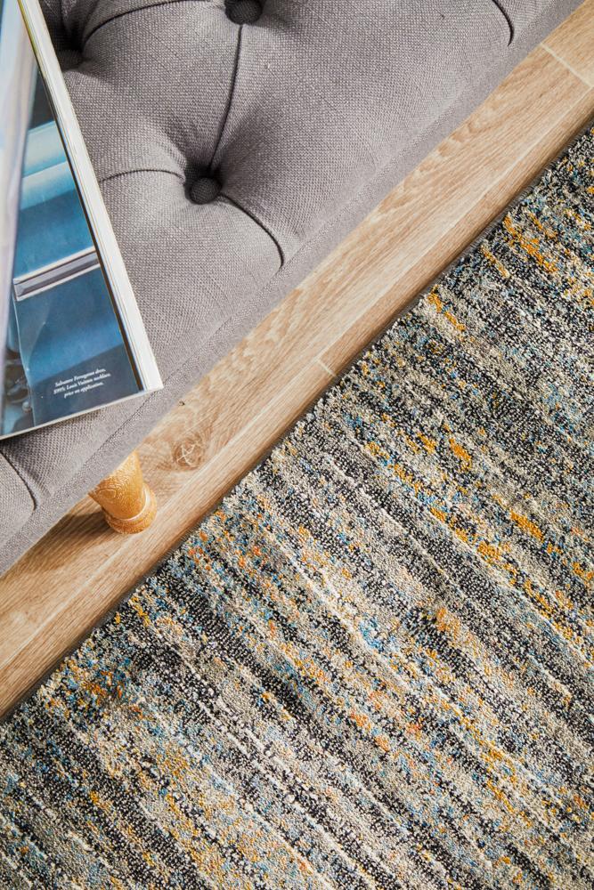 Nocturne Slate Multicolor Runner Rug