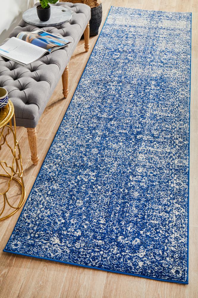 Pietra Navy Runner Rug