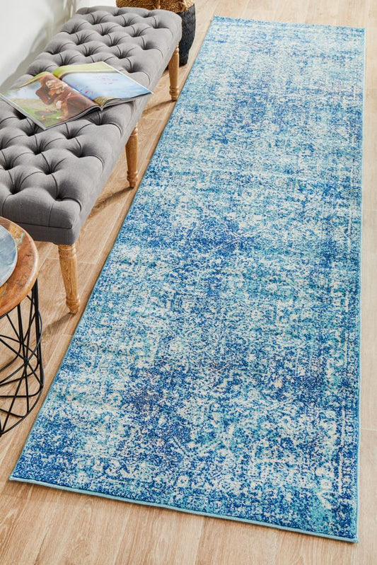 Pietra Blue Runner Rug