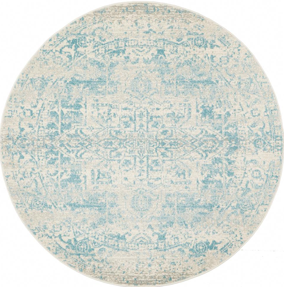 Pietra White and Blue Rug