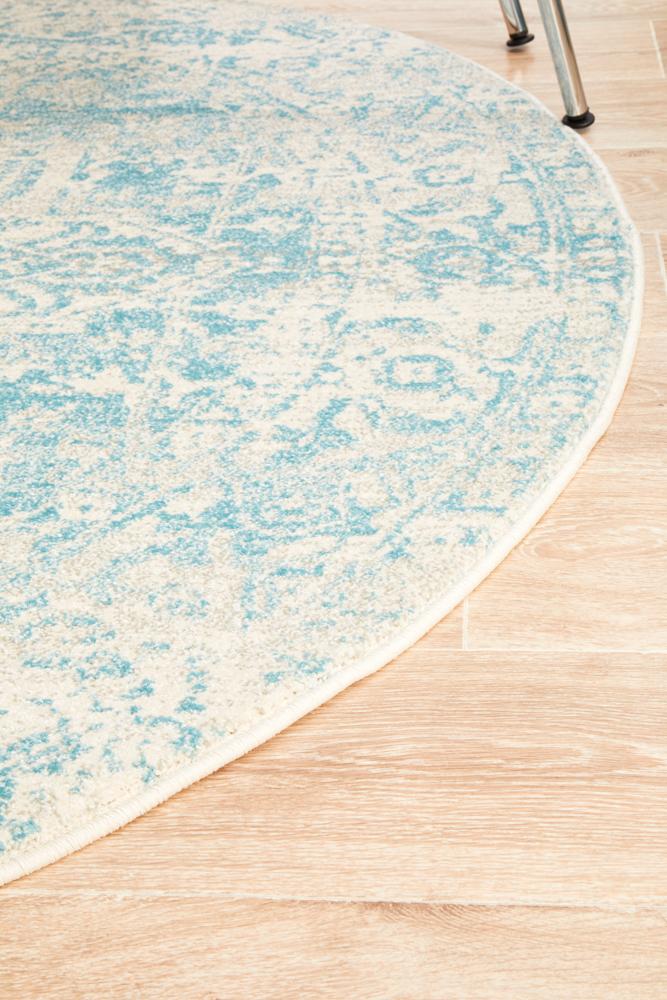 Pietra White and Blue Rug