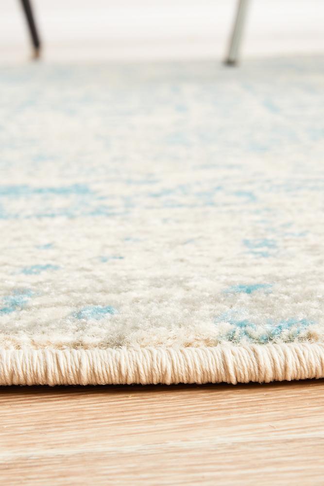Pietra White and Blue Rug