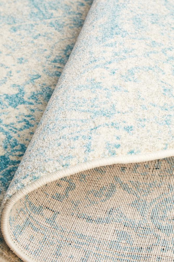 Pietra White and Blue Rug