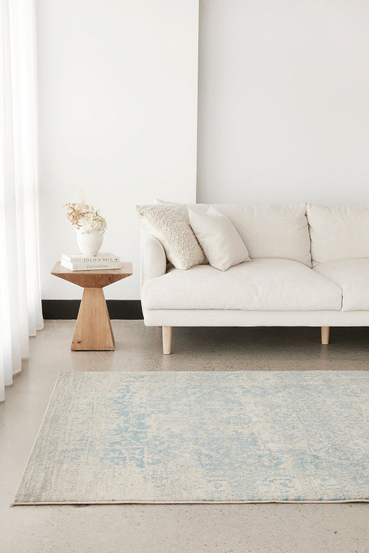 Pietra Snow Blue Rug