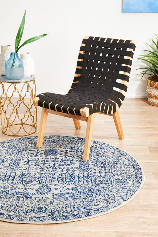 Pietra Blue Round Rug