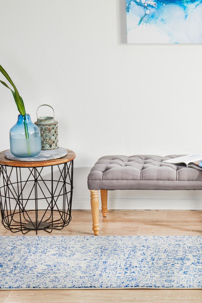 Pietra Blue Denim Runner Rug