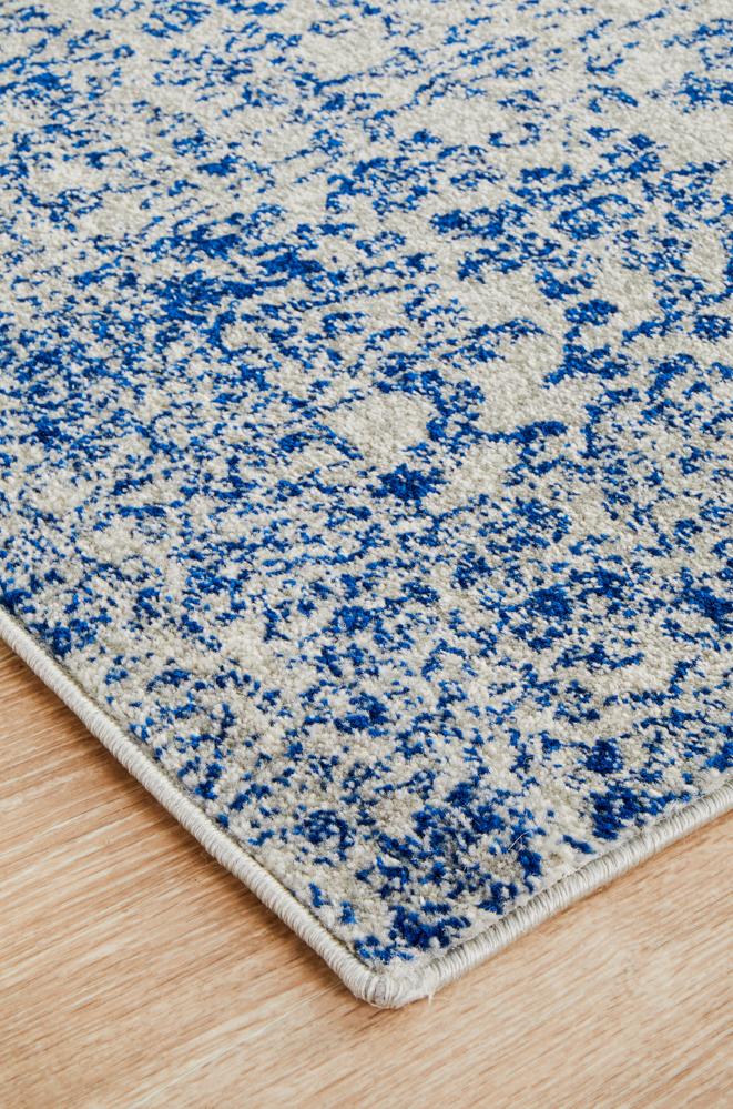 Pietra Blue Denim Runner Rug