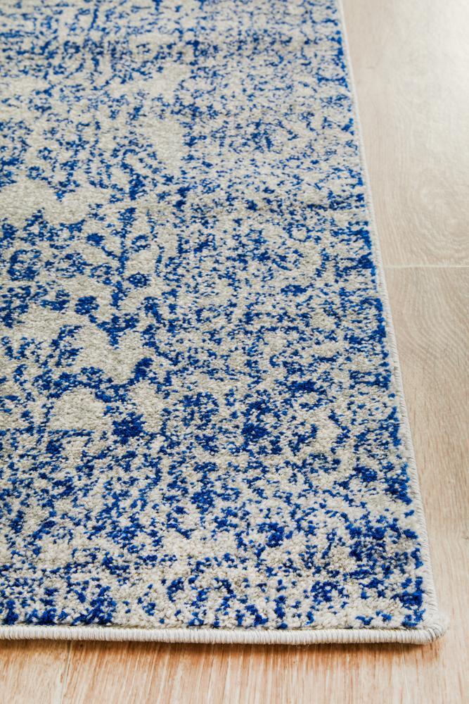 Pietra Blue Denim Runner Rug