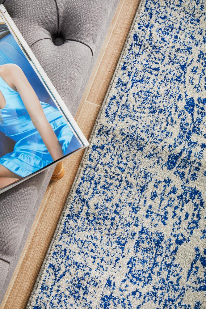 Pietra Blue Denim Runner Rug