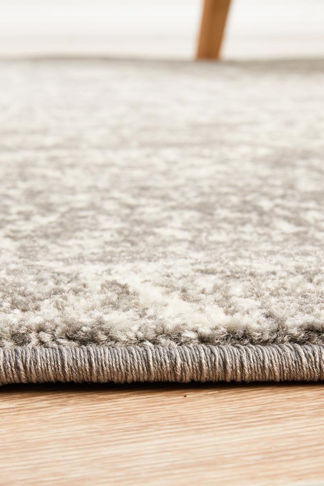 Pietra Ash Grey Round Rug