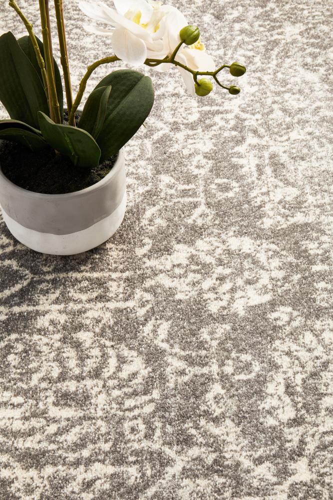 Pietra Ash Grey Round Rug