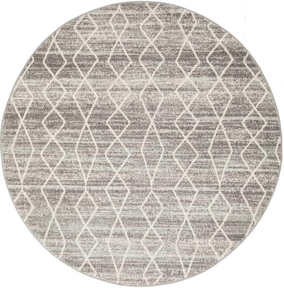 Pietra Silver Round Rug