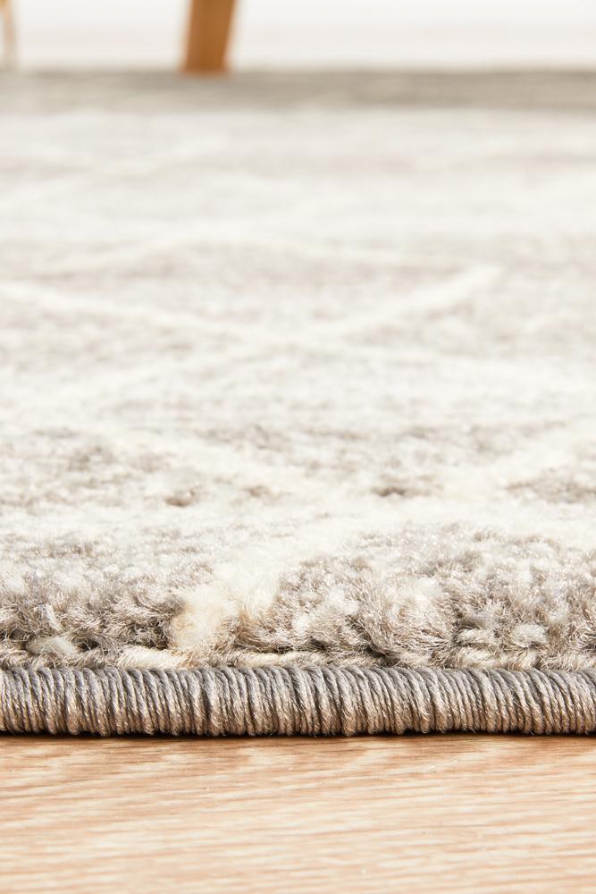 Pietra Silver Round Rug