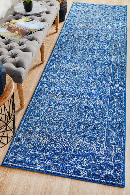 Pietra Ink Bue Runner Rug