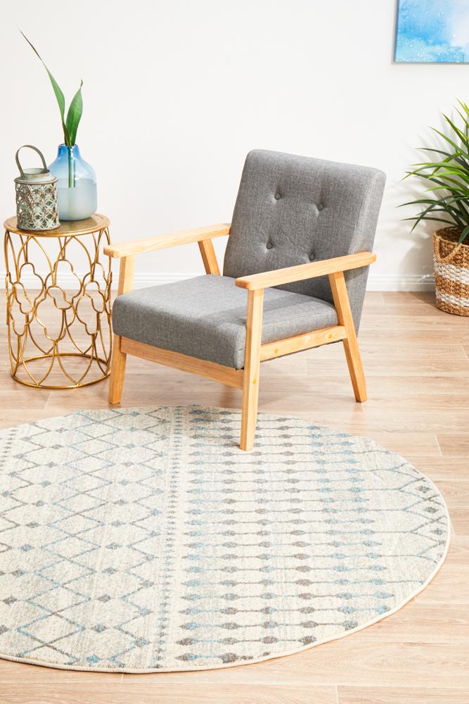 Pietra Slate White Rug