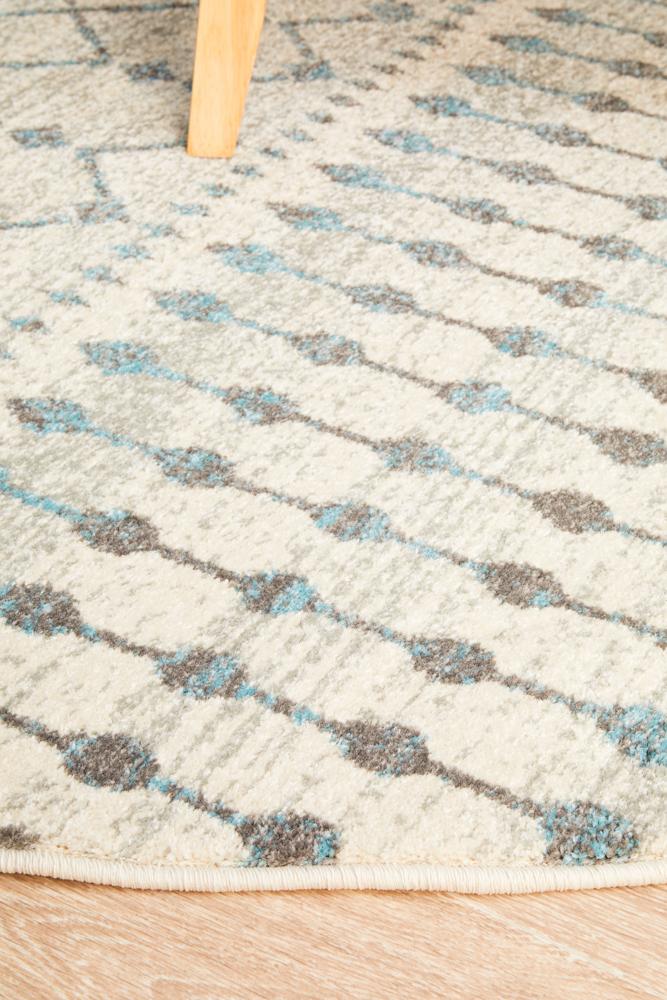 Pietra Slate White Rug