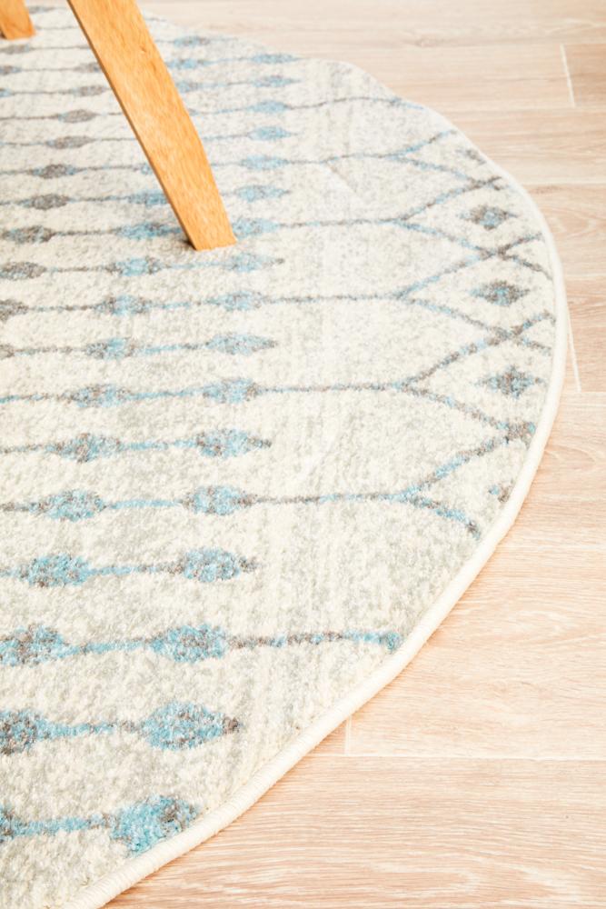 Pietra Slate White Rug