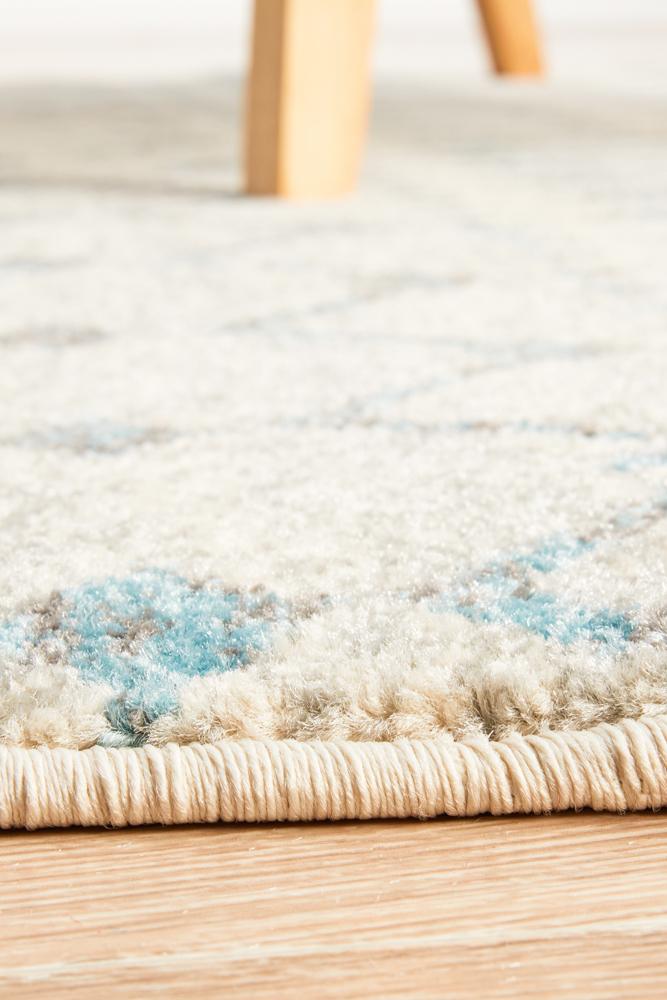 Pietra Slate White Rug